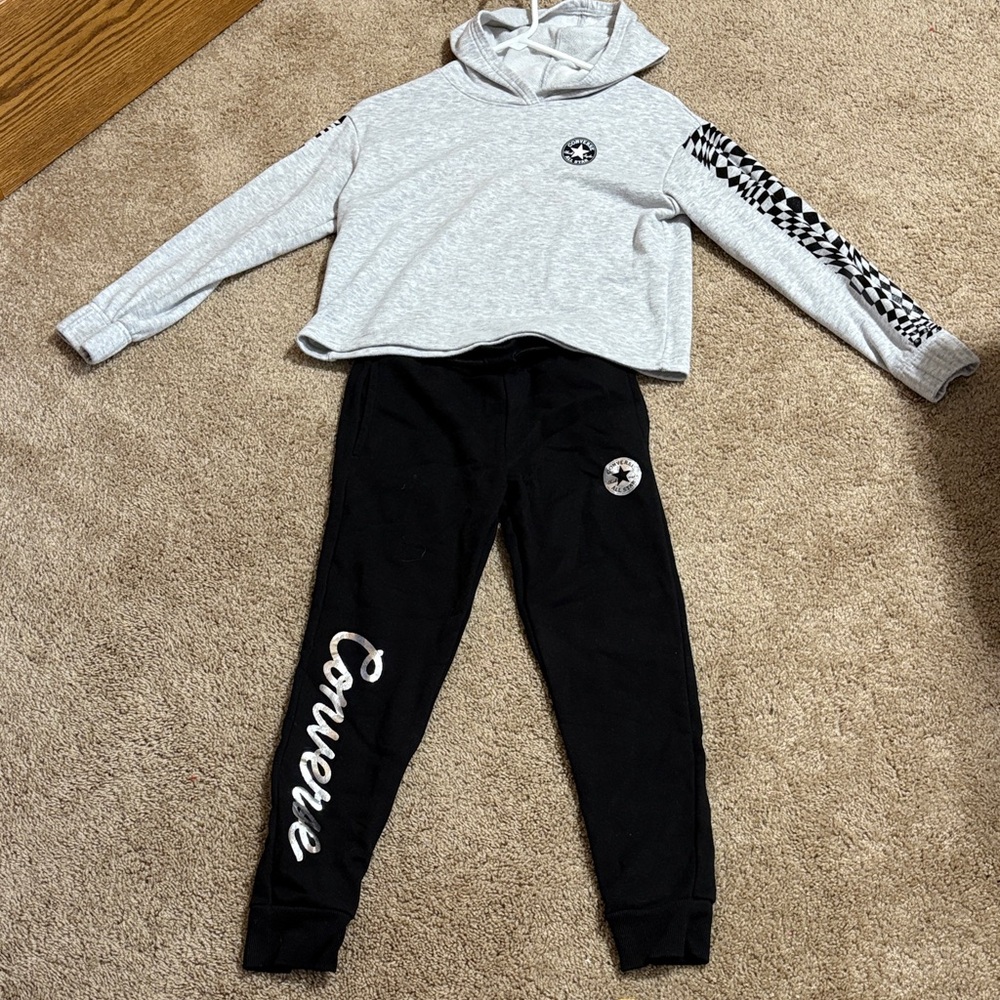 Converse Kids Black Sweatsuit with Logo